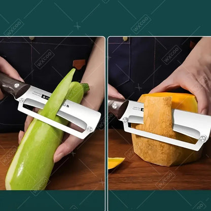 WXCOO Stainless Steel Fruit Peeler Wooden Handle Paring Knife Planer Sugarcane Household Thick Fruits Vegetables Scraping Tools
