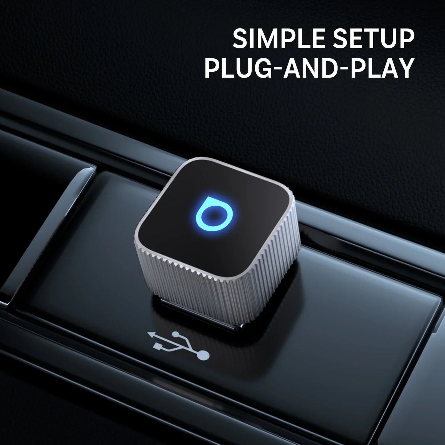 OTTOCAST Mini Slim Cube Wireless CarPlay Android Auto Adapter 2 in 1 USB AI Car Accessories