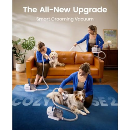 Dog Grooming Vacuum 15000Pa Pet Vacuum Kit Shedding 99% Pet Hair Dog Grooming Clippers with Trimmer Nail Grinder ≤ 59dB Quiet B