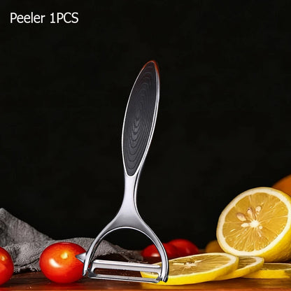 WXCOO Stainless Steel Fruit Peeler Wooden Handle Paring Knife Planer Sugarcane Household Thick Fruits Vegetables Scraping Tools