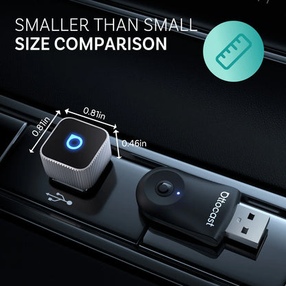 OTTOCAST Mini Slim Cube Wireless CarPlay Android Auto Adapter 2 in 1 USB AI Car Accessories